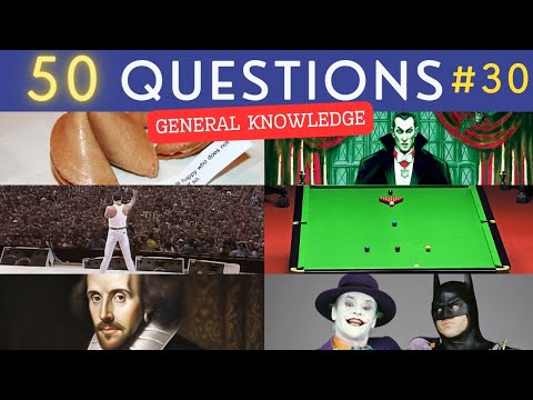 The General Knowledge Quiz #30 ¦ 50 Trivia Questions - Pub Quiz