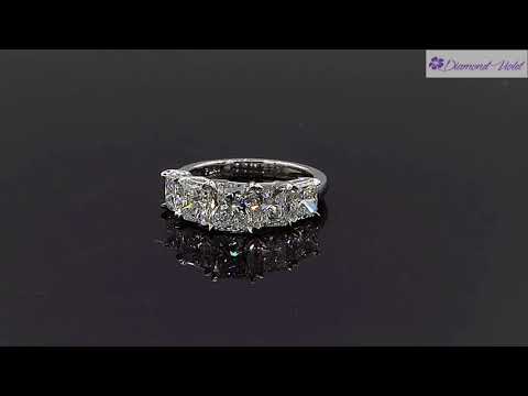GIA 3 32CT ESTATE VINTAGE RADIANT DIAMOND ENGAGEMENT WEDDING BAND RING PT