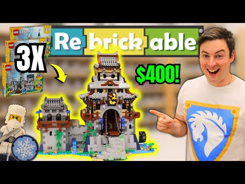 Combining 3 Lego Horse Knight Castles into a HUGE Rebrickable Samurai Castle!
