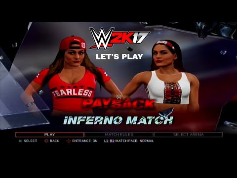 LET'S PLAY - WWE 2K17 - Nikki Bella vs Brie Bella - Inferno Match (PS3)