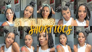 ♡ 12 LOC STYLES FOR SHORT LOCS | therealcholey