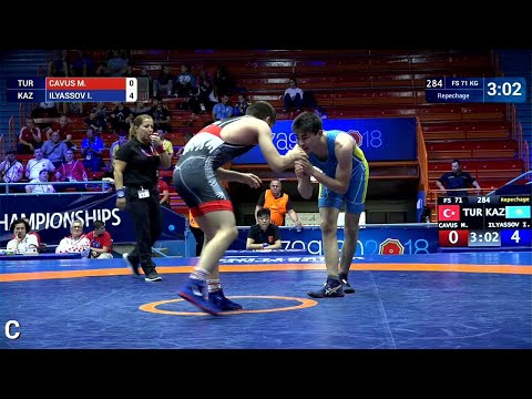 Repechage FS - 71 kg: M. CAVUS (TUR) v. I. ILYASSOV (KAZ)