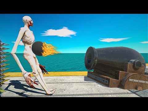 Cannon Units Pushing into Spike Blender - Animal revolt battle simulator