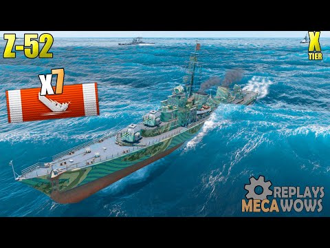 Z-52 7 Kills & 143k Damage | World of Warships Gameplay 4k