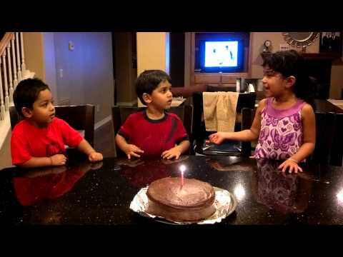 Singing Happy Birthday to Nyah not on her birthday