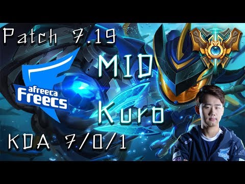 AFs Kuro Fizz Vs Azir Patch 7.19 KDA 7/0/1