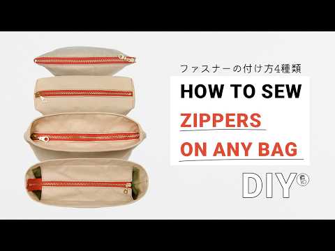 How to Sew Zippers on Any Bag: 4 Methods from Flat to Recessed Zipper