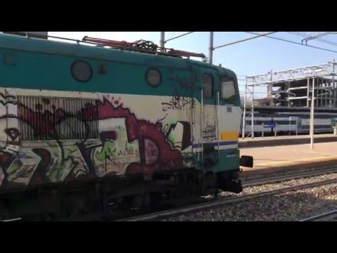 E.655-087 + CARRI PIANALE CON CONTAINER TRANSITO STAZIONE DI MILANO ROGOREDO