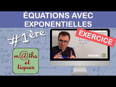 EXERCICE : Résoudre une équation (avec exponentielle) - Première