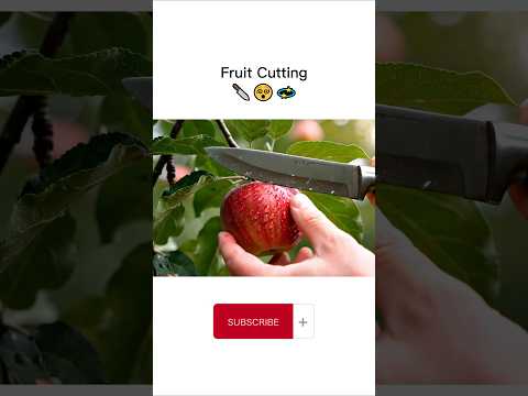 Delicious red apple cutting - Fresh fruit slicing