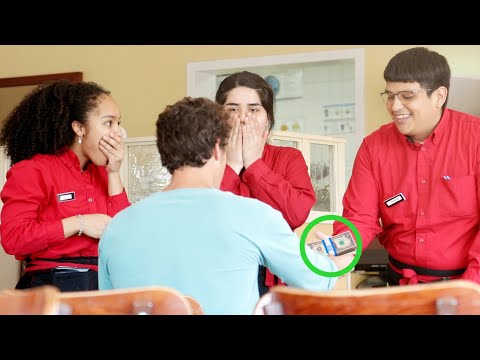Asking Servers For a Napkin, Then Tipping $500!!