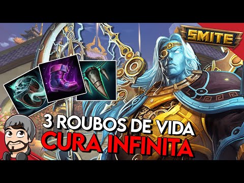 3 ROUBOS DE VIDA = CURA INFINITA! CHRONOS - Ranked Duel - ⚡ Smite BR