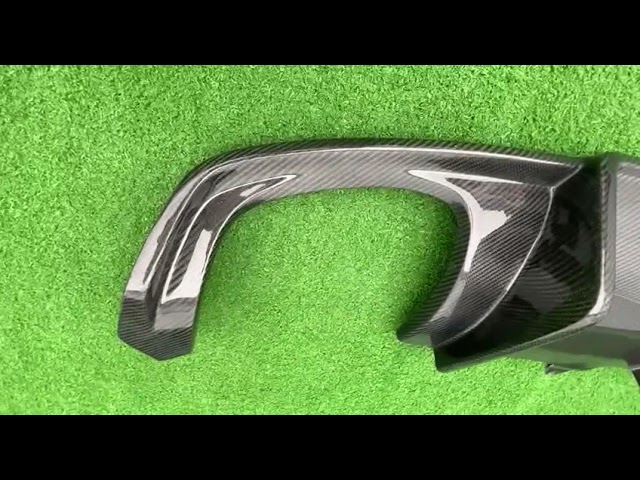 Audi A4 B9 2015-2024 гг. Диффузор заднего бампера (для Base Sedan 2015-2019, Карбон) Video 2