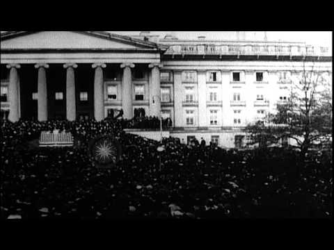 Operatic contralto Ernestine Schumann-Heink sings at the Treasury building to hel...HD Stock Footage