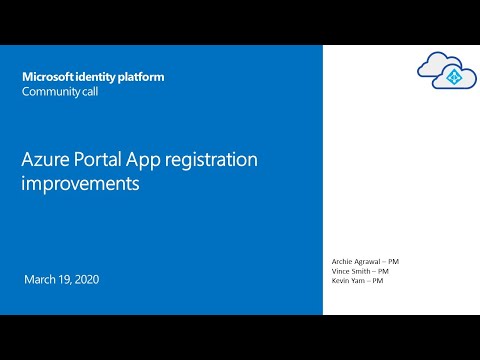 Azure Portal App registration improvements