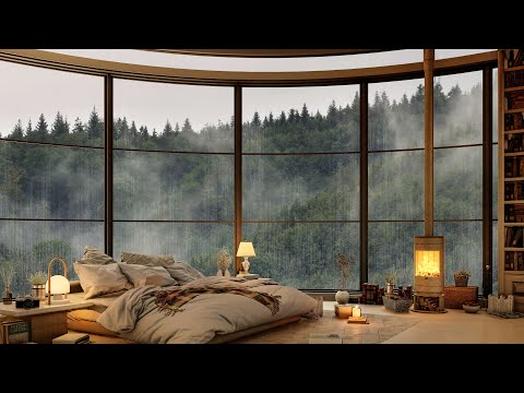 🌤️ Foggy Morning Moutain From My Bedroom With Relaxing Jazz | Piano Music for Working and Studying