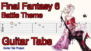 Final Fantasy 6 Battle Theme Guitar Tutorial Tabs BGM