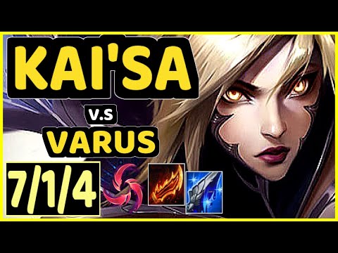 NUCLEAR (KAI'SA) vs VARUS - 7/1/4 KDA BOTTOM ADC CHALLENGER GAMEPLAY - KR