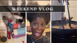 WEEKEND VLOG | ORGANIZING, POSSIBLE FAIL TRYING A NEW STYLIST FOR A SHAPE UP & COOKING | RUTH NANDA