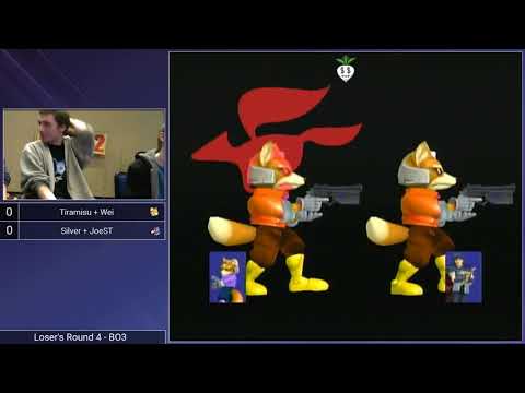 CT GamerCon 2 SSBM - Tiramisu/Wei (Blue) vs. Silver/JoeST (Red) - Melee Doubles LR4