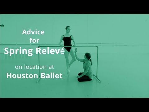 Houston Ballet Academy's Sally Rojas shares pointers for how to correctly spring to relevé.