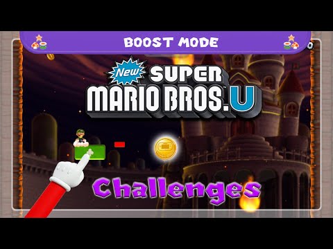 New Super Mario Bros U Challenges - Boost Mode (Gold medals - 1 Player)