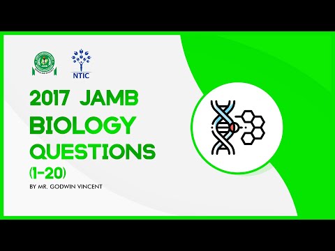 2017 JAMB Biology Questions 1 to 20 - NTIC Online Class #JAMB
