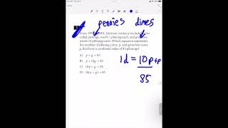 MARCH 2021 SAT (US) — Math NO CALCULATOR Question #5 (Algebraic Word Problems)
