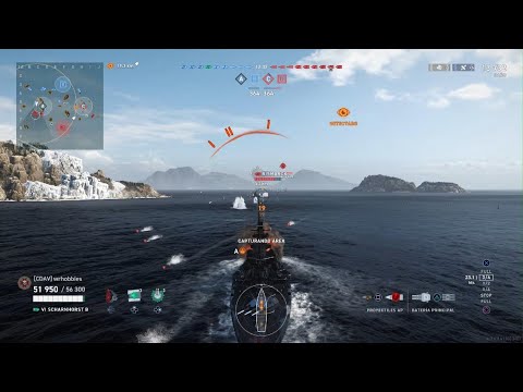 Frontal Attack on Bismarck, Battleship Scharnhorst B Premium - World of Warships Legends