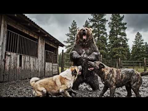 "Alabai vs Bear: Dangerous Fight! 😱 Bhalu ne kata Kaan 🩸