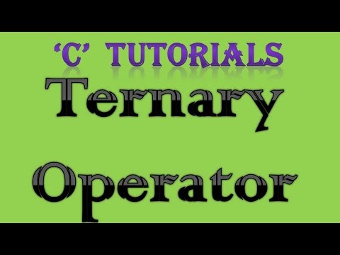 C Programming Tutorial 19 Ternary Operator