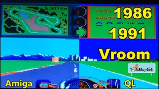 Vroom Play-through: Morphing Amiga and QL Game Through One Lap - #AMayGA