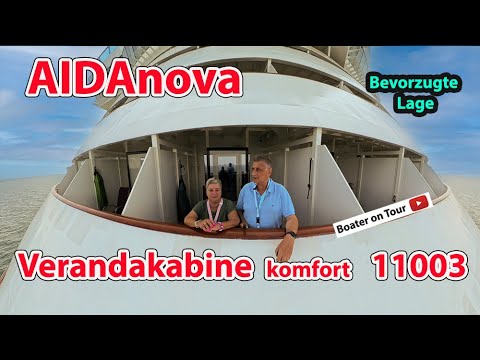 AIDAnova veranda cabin comfort 11003 - Preferred location - In the bow with a view to the front
