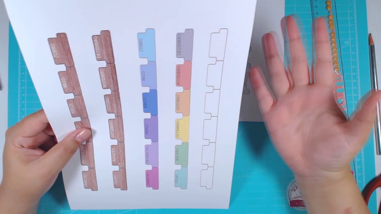 COMO FAZ DIVISÓRIAS e ABA em AGENDA Scrapbook by Tamy