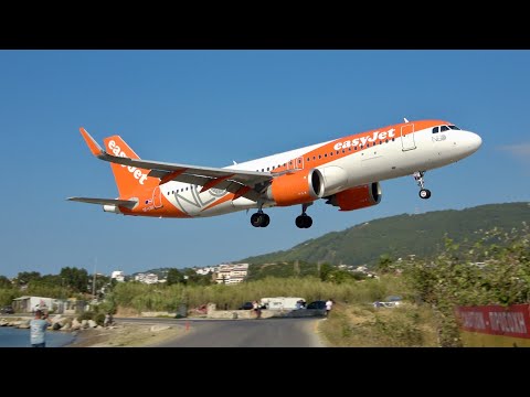 Skiathos Airport Summer 2025 Crazy low landings + Powerful Jetblast Departures! Planespotting in 4K