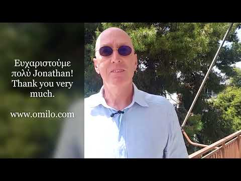 Jonathan (UK) talks about learning to speak Greek, in Athens | Omilo