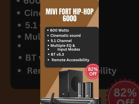 Thumbnail for Mivi Fort Hip-Hop 6000 Review (2025) | 600W 5.1 Soundbar with Cinematic Surround & BT v5.3#amazing