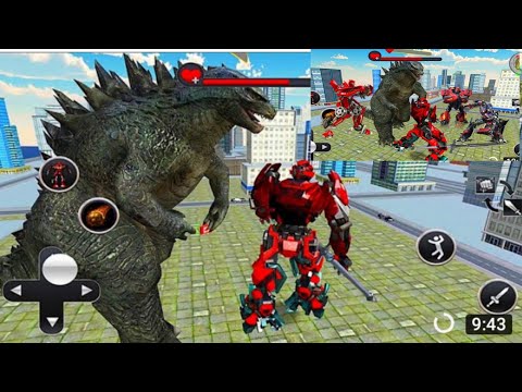 Mecha Robot VS Godzilla Monster 2022 || US Police 🚨 Transformation Robot || Android Gameplay