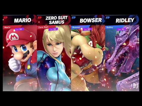 Super Smash Bros Ultimate Amiibo Fights   Request #4193 Mario & Zero Suit vs Bowser & Ridley