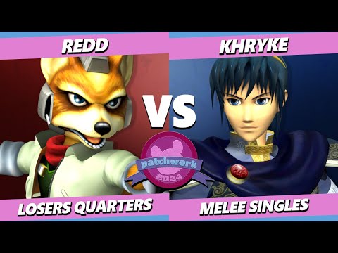 Patchwork 2024 TOP 8 - Redd (Fox) Vs. Khryke (Marth) Smash Melee - SSBM