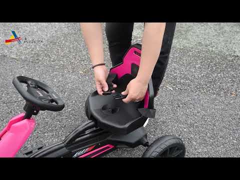 Aosom 12V Electric Go Kart for Kids, Outdoor Ride-On Toy