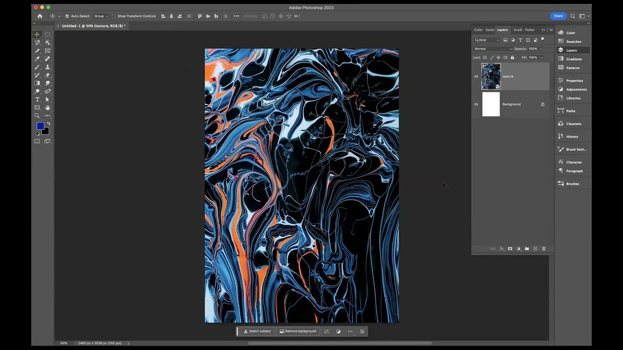 Textured Type Effect - Adobe Photoshop