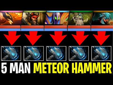 METEOR HAMMER TEAM..!! 5 Man Meteor Hammer 1st Item Push Strat 7.27 | Dota 2