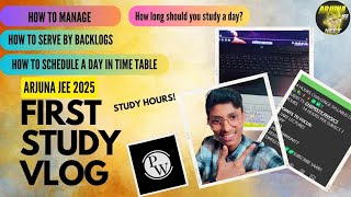 MY FIRST JEE PREPARATION 14 HOURS CHALLENGE✅✅ VLOG| ARJUNA JEE PW 2025 😱😱🔥🔥#jee #vlog #iit FULL DAY