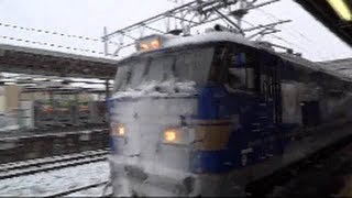 preview picture of video '常磐線大雪　ＥＦ５１０形 単機走行'