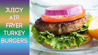 Juicy Air Fryer Turkey Burgers