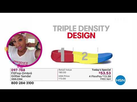 FitFlop Lulu Ombre Glitter ToePost Sandal