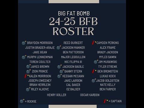 Big Fat Bomb Roster Announcement 2025