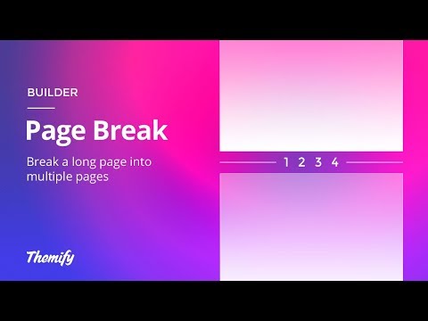 Page Break, A New Builder Feature!