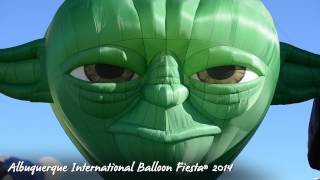 preview picture of video 'Yoda and Darth Vader Hot Air Balloons at 2014 Albuquerque International Balloon Festival'